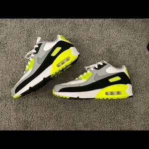 Nike AirMax 90 Volt Lime Green, Black, White, Grey